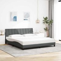 cama matrimonial  cama para adultos  cama sin colchon de tela gris oscuro 180x200 cm cfw815521