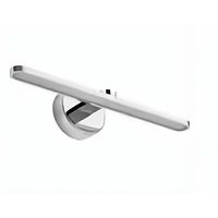 aplique led 14w metalico luz neutra 4000k articulado 50cm cromo brillo