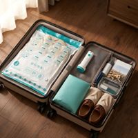 9 bolsas de vacio con bomba electrica transparente