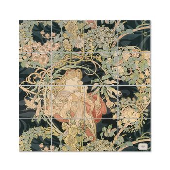 Legendarte - Panel Decorativo Multiple Femme À La Marguerite - Alphonse Mucha Cm. 200x200 (16 Paneles)