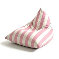 aiire puff exterior jardin con relleno incluido - tejido olefina premium desenfundable y lavable - sofa exterior para playa terraza o piscina - bean bag chair ligero rosado 75x65x55 cm