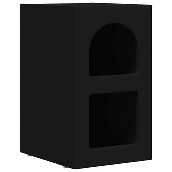 Mesita De Noche Elst Negro 29,5 X 33,5 X 50 Cm Vidaxl