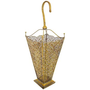 Paragüero de metal dorado 27.5x27.5x80h cm