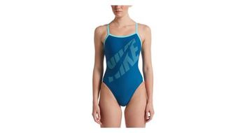 Banador de una pieza nike swim tilt logo racerback para mujer  azul