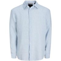 jack  jones camisa manga larga 12293563 lawrence linen-chambray blue para hombre