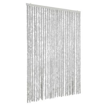Cortina Antimoscas Chenilla Gris 118x220 Cm Vidaxl