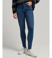 superdry para mujer w7010796a jeans pitillo de talle alto de algodon organico azul 2632 denim poliester sostenible