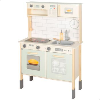 Woomax - Cocina De Madera Eléctrica Con Luz, Sonido Y Accesorios 70x30x100 Cm