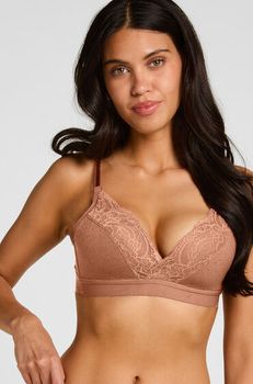 Hunkemöller Sujetador preformado sin aros Sophie Marrón