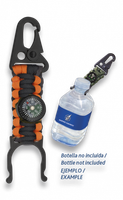 paracord barbaric naranja para botellas con brujula de 135 cm marca barbaric