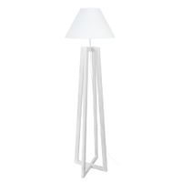 lampara de pie blanco pantalla crudo