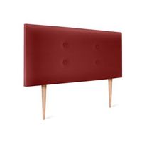 cabecero de polipiel con 2 hileras de botones 95x105cm con patas camas 90 - rojo