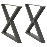 patas para mesapierna de mesa comedor 2 uds antracita 90x72-733 cm