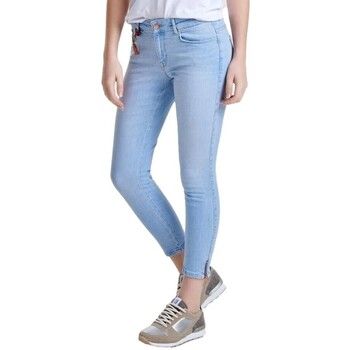 Only Pantalones Carmen Zip Regular Jeans - Blue Denim para mujer