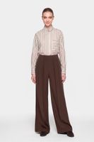 pantalon ancho de tencel brown 46