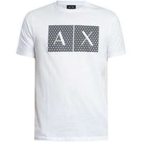 armani exchange camiseta camiseta ajustada con grafico en relieve para hombre