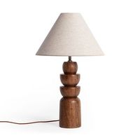 lampara de mesa madera adah iluzzia beige