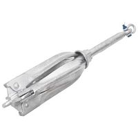 ancla plegable hierro fundido galvanizado caliente plata 10 kg vidaxl