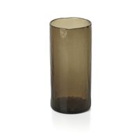 vaso de vidrio en marron ahumado 75x75x16 cm