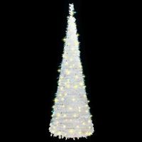 arbol de navidad  decoraciones de navidad artificial desplegable 150 led blanco 180 cm