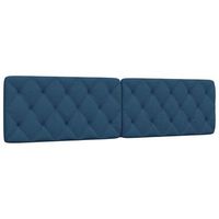 cabecero de cama acolchado tela azul 200 cm vidaxl