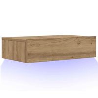 mueble tv  mueble de salon  mesa de tv con luces led roble artisan 60x35x15  5 cm