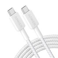 anker cable de nylon 60w de usb-c a usb-c 18m blanco