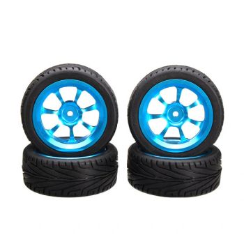 4PCS Llantas de aleación Neumáticos Ruedas para coche de RC 1/18 WLtoys A959-B A979-B A959 A969 A979 K929 Modelos de veh