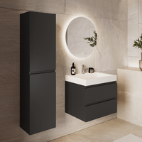 mueble de bano azuro 60 cm - negro mate lomazoo