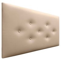 dhome cabecero de polipiel con 3 hileras intercaladas de botones cabezal tapizado cama lujo champan 105cm