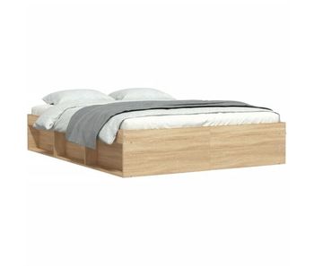Estructura de cama roble sonoma 150x200 cm