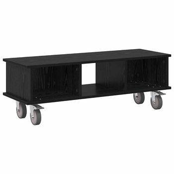 Soporte De Tv | Mueble De Salón | Gabinete De Tv Roble Negro 100 X 35 X 35 Cm Madera De Ingeniería