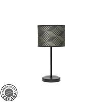 fabrilamp lampara de sobremesa moda 1xe14 negrotetris gris