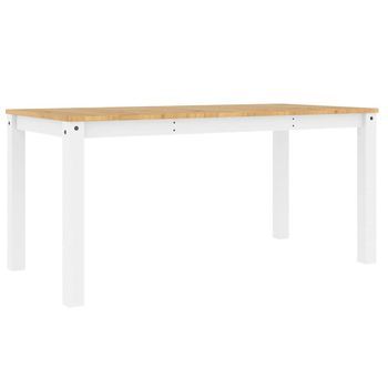 Mesa De Comedor Panama Madera Maciza Pino Blanco 160x80x75 Cm Vidaxl