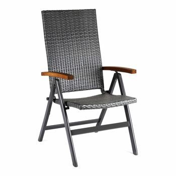 Sillón De Jardín Multiposiciones Chillvert Dominica Ratán Y Aluminio 59x68x107 Cm