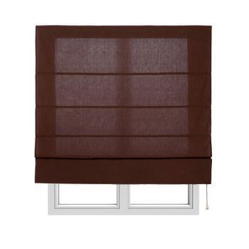 Estor Plegable Con Varillas, Estor Textil Traslúcido Chocolate, 120 X 175 Cm