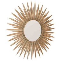 espejo de metal dorado 92x3x92