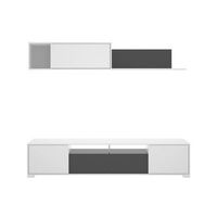 conjunto mueble salon television moderno con almacenamiento practico