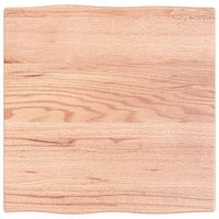 tablero mesa madera tratada roble borde natural 60x60x2 cm vidaxl