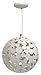 lampara colgante moderna blanca bola cerrada 1xe27 arena blanca 40 cm diametro