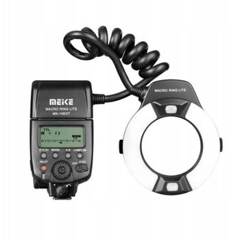 Flash anular MeiKe MK-14EXT LED TTL para macrofotografía Nikon