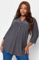 yours camisa gris media tapeta mujer curvy y tallas grandes yours