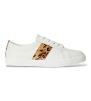 lauren ralph lauren para mujer 802p18460001 zapatillas janson ii con pelo de becerro blanco 36 piel plano cordones casual
