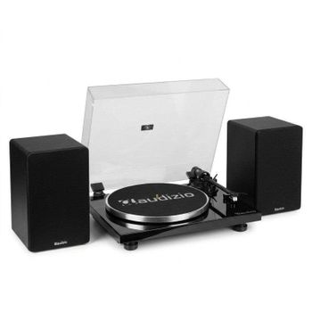 Tocadiscos Audizio Toledo KS01 80W RMS Bluetooth RCA Tracción por correa Negro