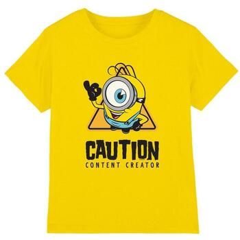 Minions Tops y Camisetas Caution Content Creator para niño