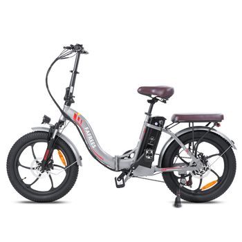 Bicicleta Eléctrica De Neumáticos Anchos Fafrees F20 Pro, Plegable, Batería Extraíble De 36 V Y 20 Ah, Gris Plomo