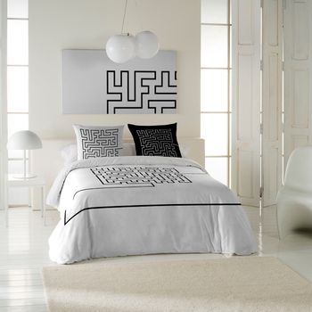 Icehome - Funda Nórdica Estampada Cama 135 - Algodón Extrasuave - Incluye 1 O 2 Fundas De Almohada - Laberinth