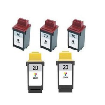 Compatible Multipack Lexmark Z45se Printer Ink Cartridges (5 Pack) -12A1970E