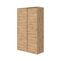 armario de puertas correderas y diseno calido 120x200 cm alpine oak