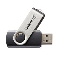 pendrive intenso basic line 16gb usb 20 giratorio negro y plata